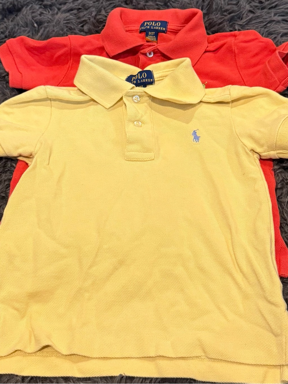 Polo by Ralph Lauren Yellow Kids Polo with Red Polo Behind